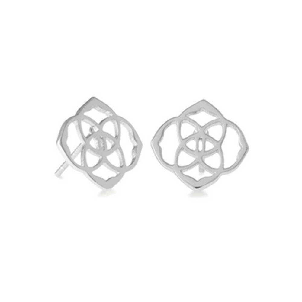 Kendra Scott Basic White Gold Stud Earrings